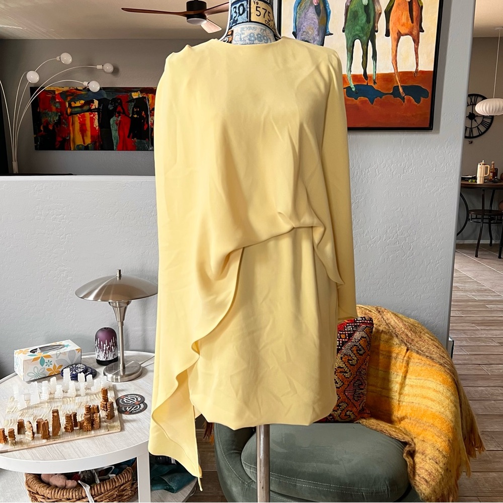 Halston drape dress